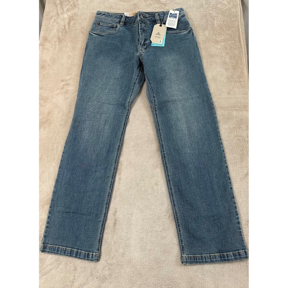 Prana Axiom Jeans Men's Size 32x32 Blue Dark Denim Stone Wash Mid-rise Fit New
